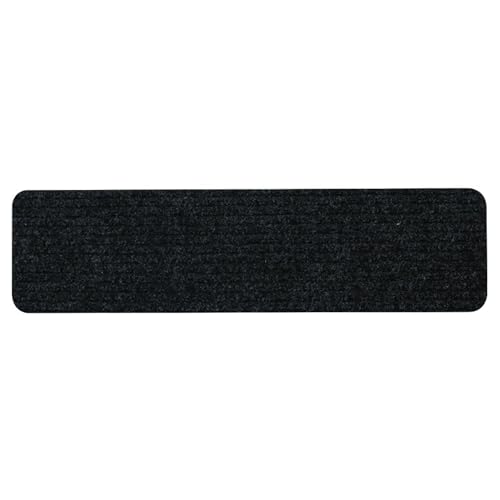 Rutschfeste Stufenmatten für Treppenstufen, waschbar, mit wiederverwendbarer selbstklebender Rückseite, für ältere Menschen, Kinder und Haustiere (76,5 x 20,5 cm, 4 Stück, schwarz) von ADUODAO