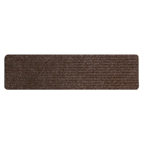 Rutschfeste Stufenmatten mit wiederverwendbarer selbstklebender Rückseite, 76,5 x 20,5 cm, 7 Stück, Braun von ADUODAO