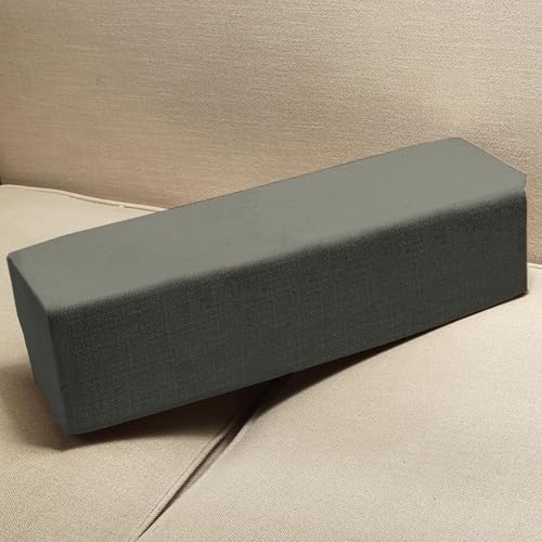 Sofa-Armlehnen-Stützkissen zum Lesen, Entspannen, strapazierfähige Matratze, Lückenfüller, Nackenrolle, rechteckiges Kopfteilkissen mit Reißverschluss, 60 x 20 x 20 cm, Dunkelgrau von ADUODAO