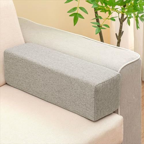 Sofa-Armlehnenkissen, Bettlückenfüller, Stützkissen, Matratzenverlängerung, Nackenstützkissen mit Reißverschluss, schließen Sie die Lücke zwischen Bett und Wand (100 x 15 x 15 cm, Beige) von ADUODAO
