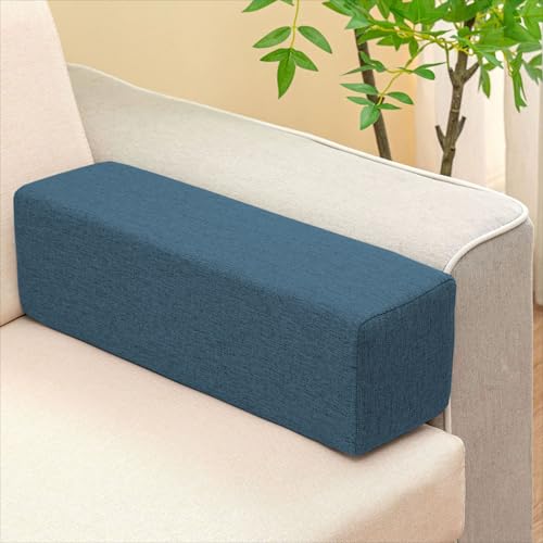 Sofa-Armlehnenkissen, Bettlückenfüller, Stützkissen, Matratzenverlängerung, Nackenstützkissen mit Reißverschluss, schließen Sie die Lücke zwischen Bett und Wand (100 x 15 x 15 cm, blau) von ADUODAO