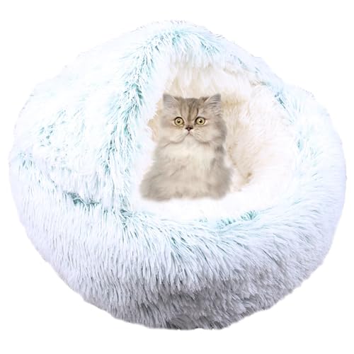 Weiches Katzen-Schlafbett für den Innenbereich, Donut-Kuschel-Katzennest mit rutschfester Unterseite, Haustierhöhle mit Kapuze für kleine, mittelgroße Haustiere und Hunde, gemütliches Weiches Katzen-Schlafbett für den Innenbereich, Donut-Kuschel-Katzennest mit rutschfester Unterseite, Haustierhöhle mit Kapuze für kleine, mittelgroße Haustiere und Hunde, gemütliches von ADUODAO