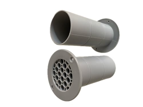 Gas-Tropfenentlüftung, 2 Stück, für Wohnwagen, Wohnmobil, Van, Umrüstung, 120 mm x 75 mm, mit Aussparungsmarkierung, Grau, selbstgebaut von ADVENTURE OUTDOOR SUPPLIES