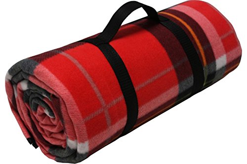 ADVENTURE OUTSIDE Picknick Decke XXL Fleece 200 x 200 cm Rot kariert Camping von ADVENTURE OUTSIDE