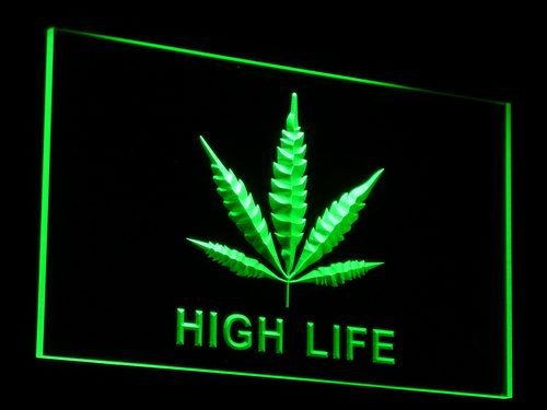 ADV PRO e006-g Marijuana Hemp Leaf High Life NR Neon Light Sign Barlicht Neonlicht Lichtwerbung von ADVPRO