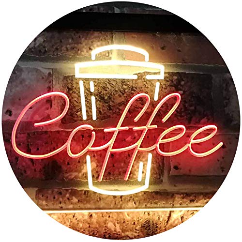 ADVPRO Coffee Cup Home Décor Shop Display Dual Color LED Barlicht Neonlicht Lichtwerbung Neon Sign Rot & Gelb 400 x 300mm st6s43-i2361-ry von ADVPRO