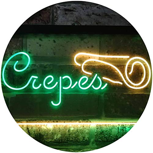 ADVPRO Crepes Restaurant Dual Color LED Barlicht Neonlicht Lichtwerbung Neon Sign Grün & Gelb 400 x 300mm st6s43-i3481-gy von ADVPRO