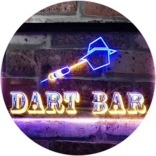 ADVPRO Dart Bar Club VIP Beer Pub Dual Color LED Barlicht Neonlicht Lichtwerbung Neon Sign Blau & Gelb 300 x 210mm st6s32-m0118-by von ADVPRO