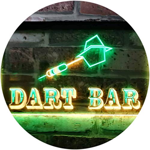 Dart Bar Club VIP Beer Pub Dual Color LED Barlicht Neonlicht Lichtwerbung Neon Sign Grün & Gelb 300 x 210mm st6s32-m0118-gy von ADVPRO