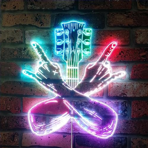 ADVPRO Guitar Rock n Roll Hand Rock Pop RGB Dynamic Glam LED-Schild – Schnittform – intelligente 3D-Dekoration – mehrfarbige Beschilderung st06s44-fnd-i0025-c ADVPRO Guitar Rock n Roll Hand Rock Pop RGB Dynamic Glam LED-Schild – Schnittform – intelligente 3D-Dekoration – mehrfarbige Beschilderung st06s44-fnd-i0025-c von ADVPRO