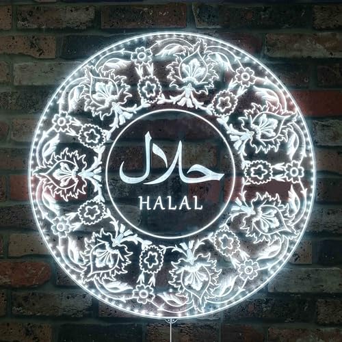 ADVPRO Halal Food st06s22-fnd-i0063-c RGB-dynamisches Glam-LED-Schild, Cut-to-Edge-Form, intelligente 3D-Dekoration, mehrfarbige Beschilderung von ADVPRO