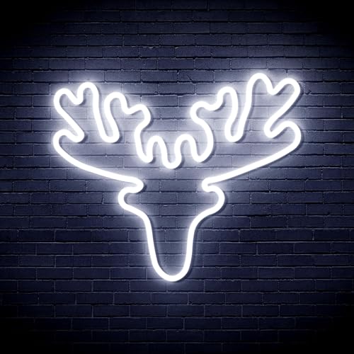 ADVPRO Hirschkopf-Flex-Silikon-LED-Neonschild – Weiß – st16s66-fnu0170-w von ADVPRO
