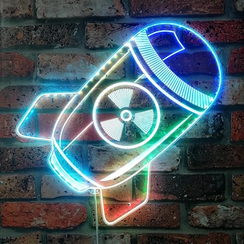 ADVPRO LED-Schild für Jungen, Nuklearbombenspiel, RGB-dynamisch, glamourös, Schnittform, intelligente 3D-Dekoration, mehrfarbige Beschilderung, st06s44-fnd-i0302-c von ADVPRO