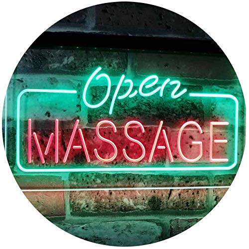 Massage Therapy Open Walk-In-Welcome Display Body Care Dual Color LED Barlicht Neonlicht Lichtwerbung Neon Sign Grün & Rot 400 x 300mm st6s43-i0365-gr von ADVPRO