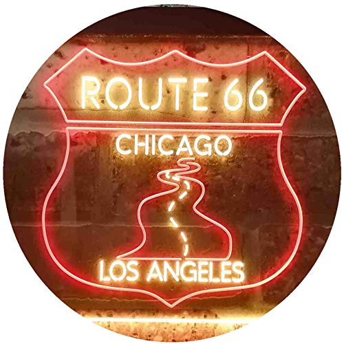 ADVPRO Route 66 Chicago to Los Angeles Garage Dual Color LED Barlicht Neonlicht Lichtwerbung Neon Sign Rot & Gelb 400 x 300mm st6s43-i3434-ry ADVPRO Route 66 Chicago to Los Angeles Garage Dual Color LED Barlicht Neonlicht Lichtwerbung Neon Sign Rot & Gelb 400 x 300mm st6s43-i3434-ry von ADVPRO