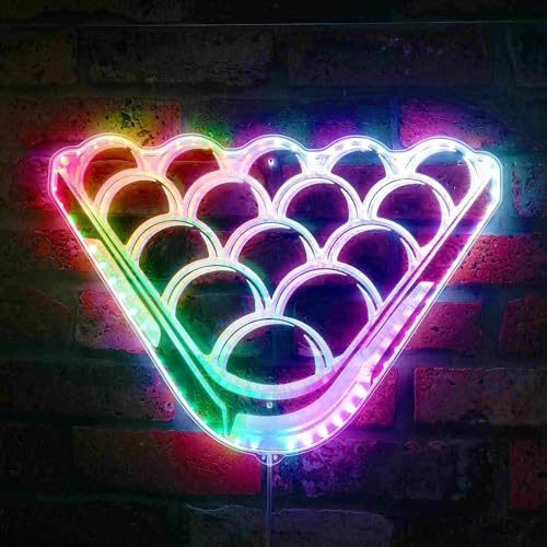 ADVPRO Snooker Billard Billard Tisch Zimmer RGB Dynamic Glam LED-Schild – Schnittform – intelligente 3D-Dekoration – mehrfarbige Beschilderung st06s43-fnd-i0213-c von ADVPRO
