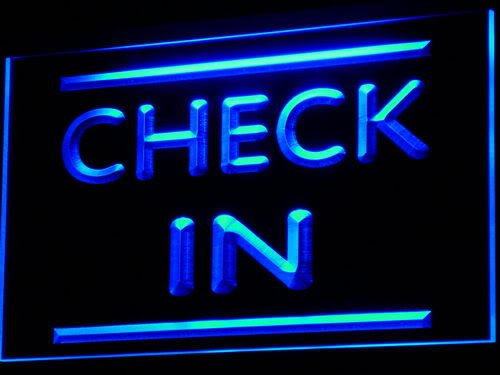 ADVPRO i605-b Check In Hotel Motel Display Neon Light Sign Barlicht Neonlicht Lichtwerbung von ADVPRO