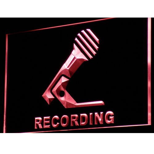 ADVPRO i799-r Recording Microphone On Air New Neon Light Sign Barlicht Neonlicht Lichtwerbung von ADVPRO