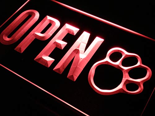ADVPRO j792-r Open Dog Paw Print Grooming Shop Neon Light Sign Barlicht Neonlicht Lichtwerbung von ADVPRO