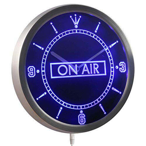 ADVPRO nc0327-b On Air Studio Recording Neon Sign LED Wall Clock Uhr Leuchtuhr/Leuchtende Wanduhr von ADVPRO