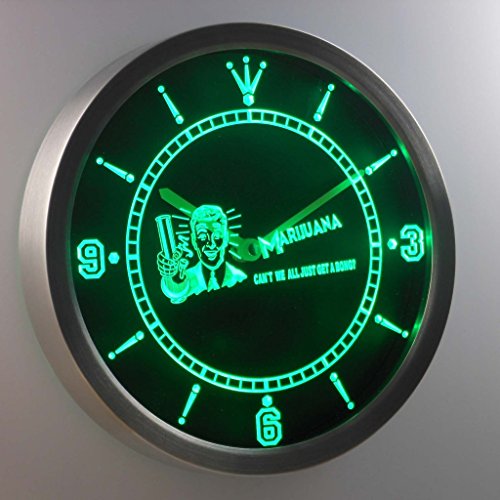 ADVPRO nc0387-g Marijuana High Life Get a Bong Neon Sign LED Wall Clock Uhr Leuchtuhr/Leuchtende Wanduhr von ADVPRO