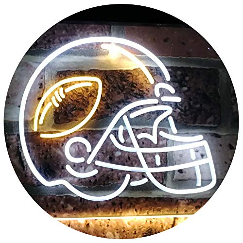 American Football Sport Man Cave Dual Color LED Barlicht Neonlicht Lichtwerbung Neon Sign Weiß & Gelb 300 x 210mm st6s32-i2902-wy von ADVPRO
