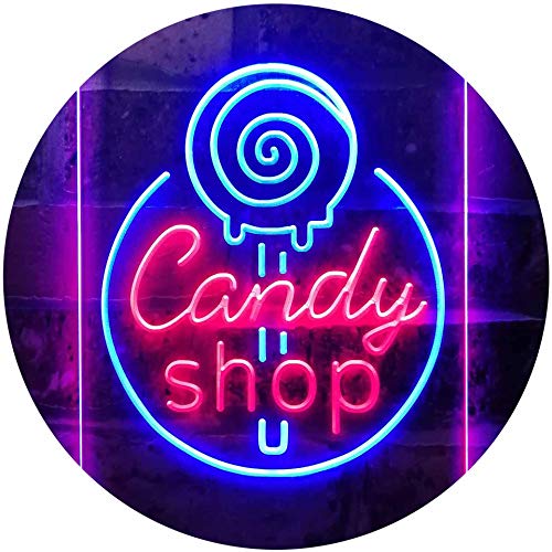 Candy Shop Sweet Kid Room Dual Color LED Barlicht Neonlicht Lichtwerbung Neon Sign Blau & Rot 300 x 400mm st6s34-i3219-br von ADVPRO