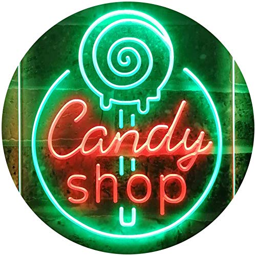 Candy Shop Sweet Kid Room Dual Color LED Barlicht Neonlicht Lichtwerbung Neon Sign Grün & Rot 400 x 600mm st6s46-i3219-gr von ADVPRO