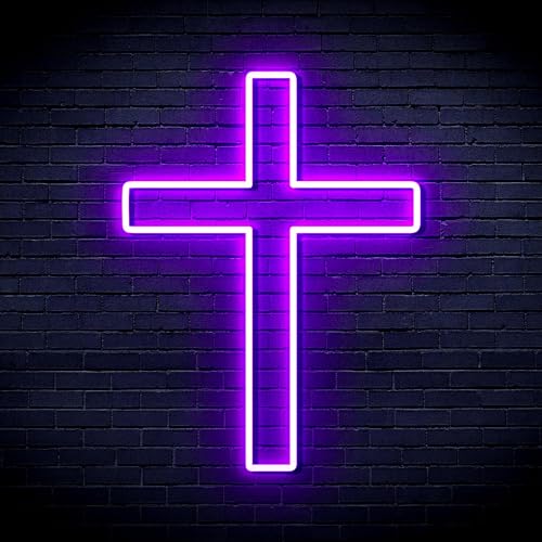 Cross Jesus Home Decoration Flex Silicone LED Neon Sign Purple st16s33-fnu0059-p von ADVPRO