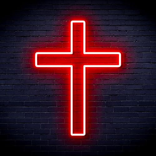 Cross Jesus Home Decoration Flex Silicone LED Neon Sign Red st16s33-fnu0059-r von ADVPRO