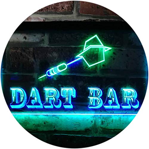 Dart Bar Club VIP Beer Pub Dual Color LED Barlicht Neonlicht Lichtwerbung Neon Sign Grün & blau 300 x 210mm st6s32-m0118-gb von ADVPRO