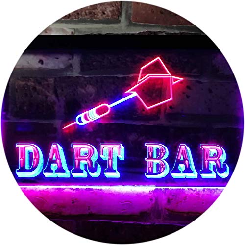 Dart Bar Club VIP Beer Pub Dual Color LED Barlicht Neonlicht Lichtwerbung Neon Sign Rot & blau 300 x 210mm st6s32-m0118-rb von ADVPRO