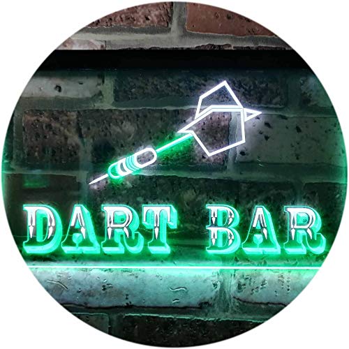 Dart Bar Club VIP Beer Pub Dual Color LED Barlicht Neonlicht Lichtwerbung Neon Sign Weiß & Grün 300 x 210mm st6s32-m0118-wg von ADVPRO