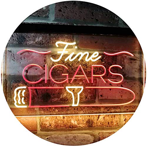 ADVPRO Fine Cigars Shop Smoking Room Man Cave Dual Color LED Barlicht Neonlicht Lichtwerbung Neon Sign Rot & Gelb 600 x 400mm st6s64-i2510-ry von ADVPRO