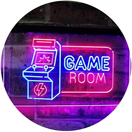 Game Room Arcade TV Man Cave Bar Club Dual Color LED Barlicht Neonlicht Lichtwerbung Neon Sign Blau & Rot 400 x 300mm st6s43-j2850-br von ADVPRO