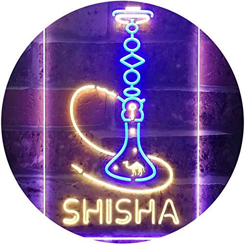 Hookah Shisha Shop Home Room Man Cave Décor Dual Color LED Barlicht Neonlicht Lichtwerbung Neon Sign Blau & Gelb 210 x 300mm st6s23-i3208-by von ADVPRO