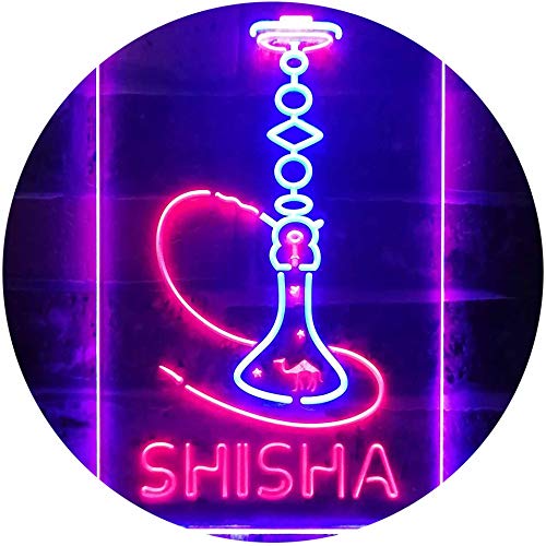Hookah Shisha Shop Home Room Man Cave Décor Dual Color LED Barlicht Neonlicht Lichtwerbung Neon Sign Blau & Rot 210 x 300mm st6s23-i3208-br von ADVPRO