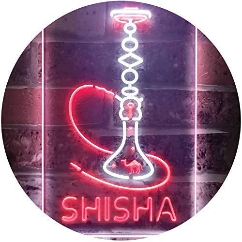 Hookah Shisha Shop Home Room Man Cave Décor Dual Color LED Barlicht Neonlicht Lichtwerbung Neon Sign Weiß & Rot 210 x 300mm st6s23-i3208-wr von ADVPRO