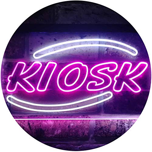 ADVPRO Kiosk Display Dual Color LED Barlicht Neonlicht Lichtwerbung Neon Sign Weiß & Violett 400 x 300mm st6s43-i3246-wp von ADVPRO