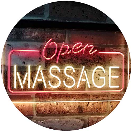 Massage Therapy Open Walk-In-Welcome Display Body Care Dual Color LED Barlicht Neonlicht Lichtwerbung Neon Sign Rot & Gelb 400 x 300mm st6s43-i0365-ry von ADVPRO