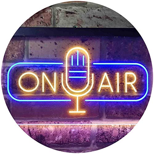 ADVPRO On Air Speaker Studio Dual Color LED Barlicht Neonlicht Lichtwerbung Neon Sign Blau & Gelb 300 x 210mm st6s32-i3568-by von ADVPRO