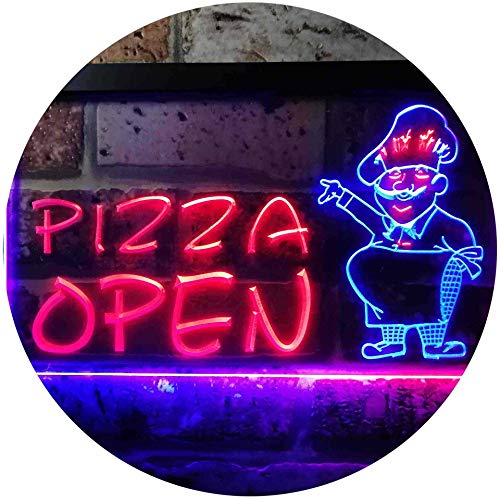 Pizza Open Shop Dual Color LED Barlicht Neonlicht Lichtwerbung Neon Sign Blau & Rot 300 x 210mm st6s32-i0183-br von ADVPRO