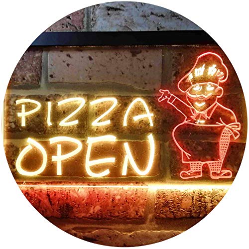 Pizza Open Shop Dual Color LED Barlicht Neonlicht Lichtwerbung Neon Sign Rot & Gelb 300 x 210mm st6s32-i0183-ry von ADVPRO