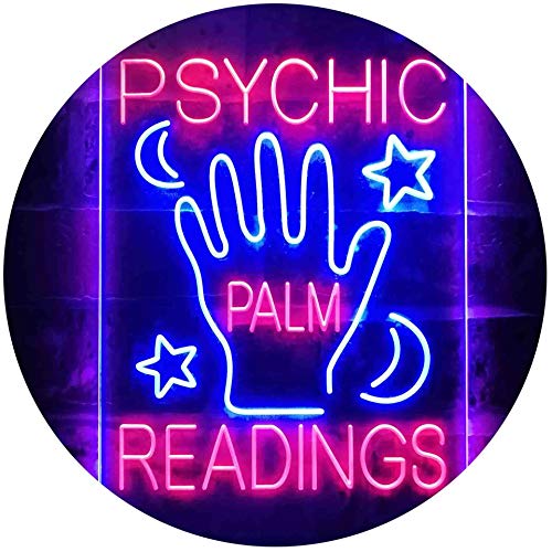 Psychic Palm Readings Dual Color LED Barlicht Neonlicht Lichtwerbung Neon Sign Rot & blau 300 x 400mm st6s34-i3464-rb von ADVPRO