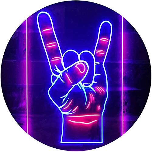 ADVPRO Rock n Roll Hand Heavy Metal Horn Band Dual Color LED Barlicht Neonlicht Lichtwerbung Neon Sign Blau & Rot 210 x 300mm st6s23-i2948-br ADVPRO Rock n Roll Hand Heavy Metal Horn Band Dual Color LED Barlicht Neonlicht Lichtwerbung Neon Sign Blau & Rot 210 x 300mm st6s23-i2948-br von ADVPRO
