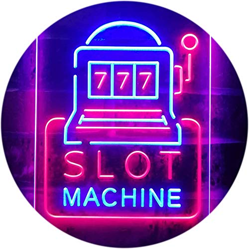 Slot Machine 777 Game Room Dual Color LED Barlicht Neonlicht Lichtwerbung Neon Sign Blau & Rot 210 x 300mm st6s23-i2943-br von ADVPRO