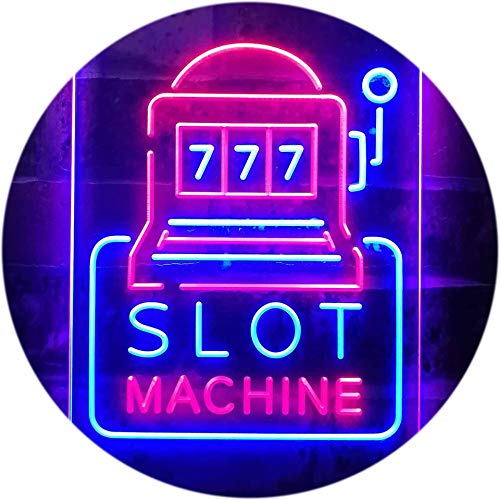 ADVPRO Slot Machine 777 Game Room Dual Color LED Barlicht Neonlicht Lichtwerbung Neon Sign Rot & blau 300 x 400mm st6s34-i2943-rb von ADVPRO