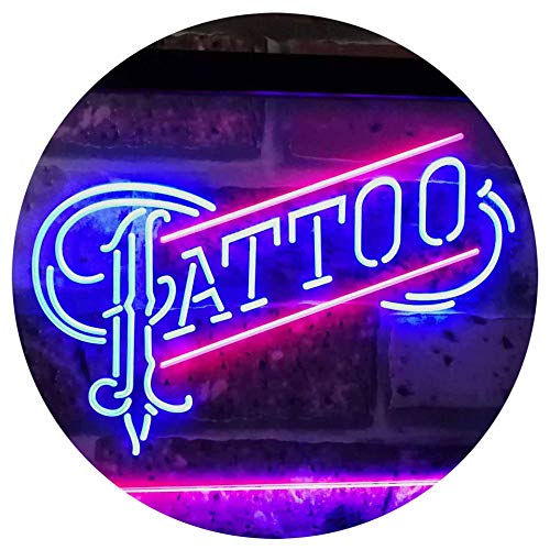 Tattoo Art Display Dual Color LED Barlicht Neonlicht Lichtwerbung Neon Sign Blau & Rot 400 x 300mm st6s43-i2294-br von ADVPRO