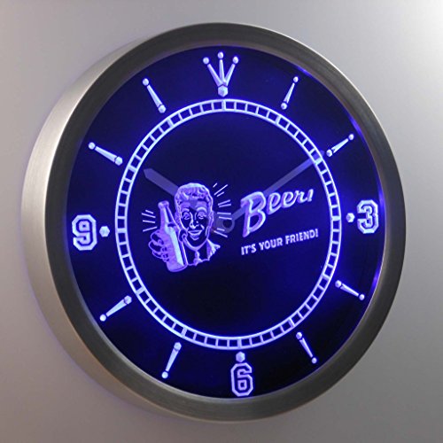 ADVPRO nc0388-b Beer! It's Your Friend! Pub Bar Neon Sign LED Wall Clock Uhr Leuchtuhr/Leuchtende Wanduhr von ADVPRO