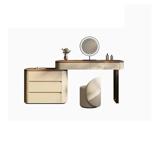 ADYHBFGT Schminktisch Schminktisch Minimalistisch mit Seitenschrank Schminktisch Schlafzimmer Arbeitszimmer Schreibtisch Modern Schminktisch Schminktisch mit Spiegel von ADYHBFGT